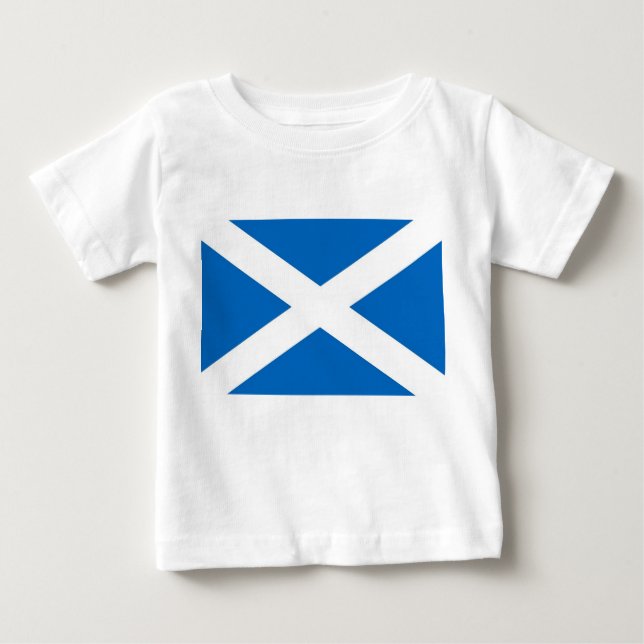 Baby T-Shirt with Flag of Scotland (Front)