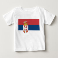 Baby T-Shirt with Flag of Serbia