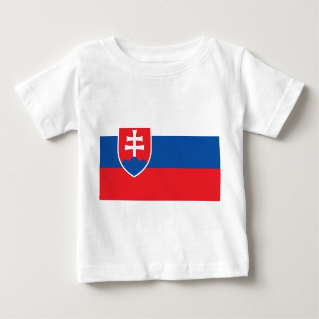 Baby T-Shirt with Flag of Slovakia (Front)