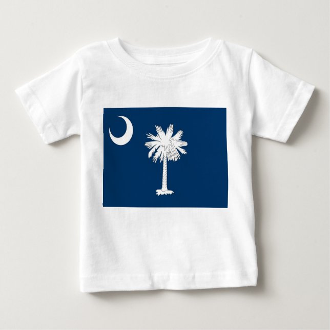 Baby T Shirt with Flag of South Carolina (Front)