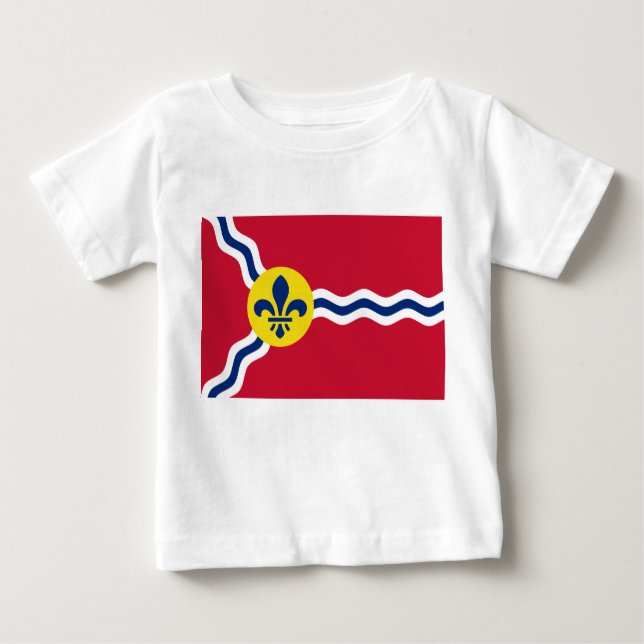 Baby T-Shirt with Flag of St. Louis, Missouri (Front)