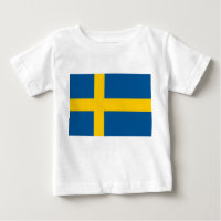 Baby T-Shirt with Flag of Sweden