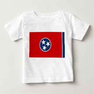 Baby T Shirt with Flag of Tennessee, U.S.A.