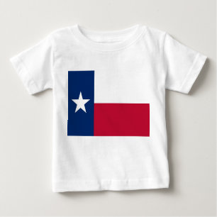 Baby T Shirt with Flag of Texas, U.S.A.