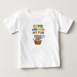 Baby T-shirt with funny Elephant