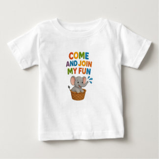 Baby T-shirt with funny Elephant
