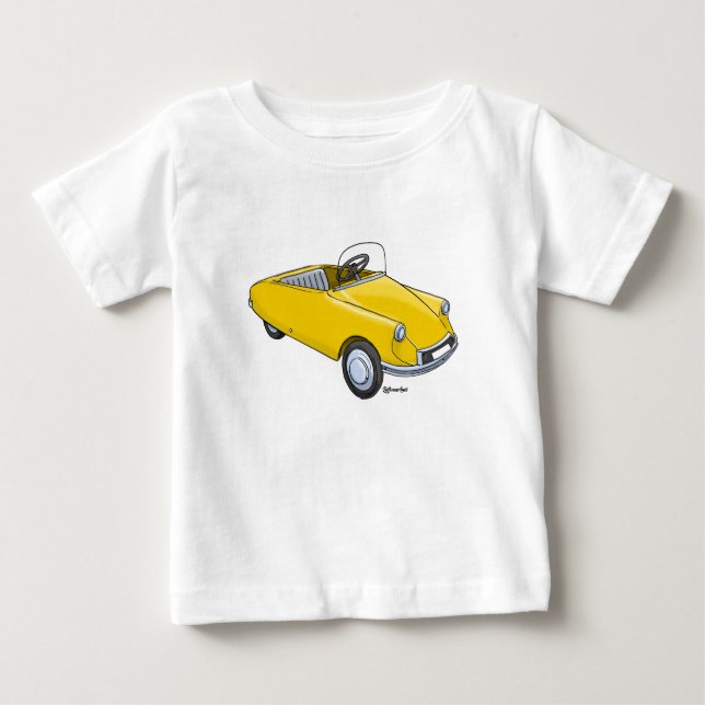 Baby t-shirt with image Citroën D staircase car (Front)