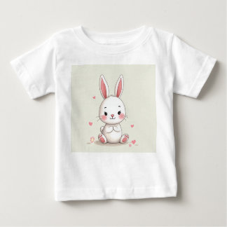 baby t-shirt with rabbit illustration