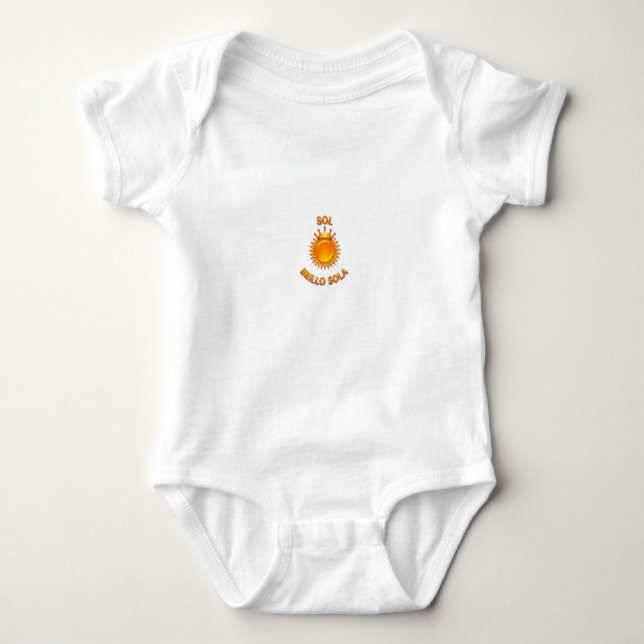 Baby T-Shirt with Sol Brillo Sola Logo | T-Shirt Baby Bodysuit (Front)