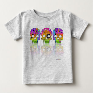 Baby T-shirts Creepers - POP ART SKULLS