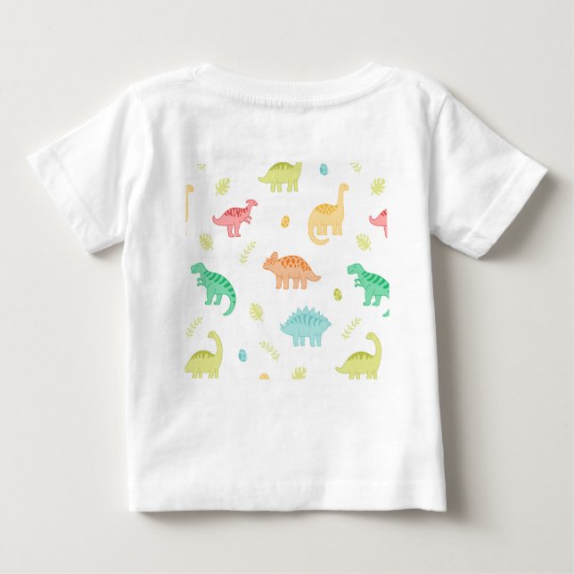 Baby t-shirts with dinosaur themes (Back)