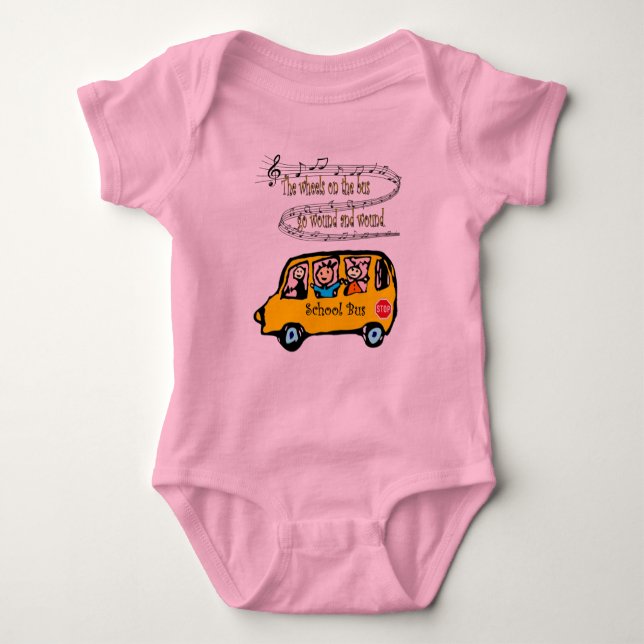 Baby Talk ~ Baby Sings ~ School Bus Song ~ Baby Bodysuit (Front)