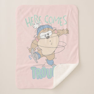 Baby TAZ™ Winter Ice Skating Sherpa Blanket