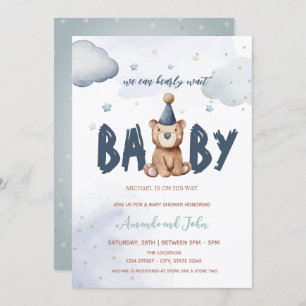 Baby Teddy Bear Baby Shower  Invitation