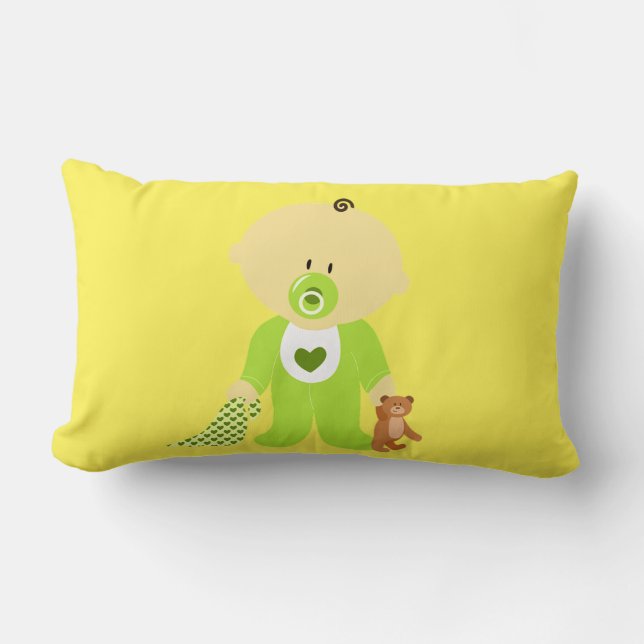 Baby,teddy,blanket Lumbar pillow. Lumbar Cushion (Front)
