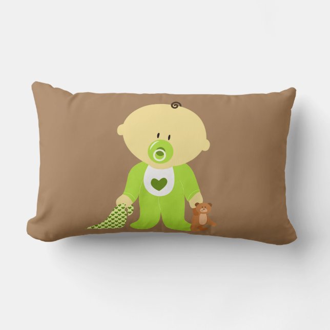 Baby,teddy,blanket Lumbar pillow. Lumbar Cushion (Front)