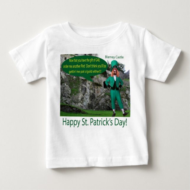 baby tee.  Happy St. Patrick's Day.  irish setter/ Baby T-Shirt (Front)
