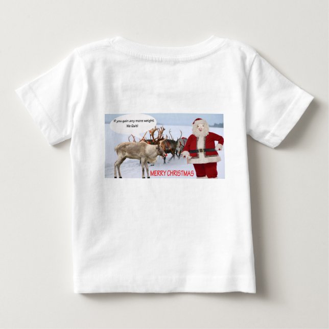 baby tee  merry christmas  santa pig (Back)