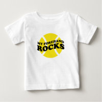 Baby tennis outfit with cute slogan saying