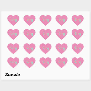 Baby Text Heart Shaped Heart Sticker