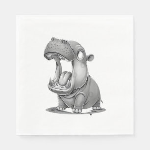 Baby Thailand Hippo Cute Moo Deng T-Shirt Napkin