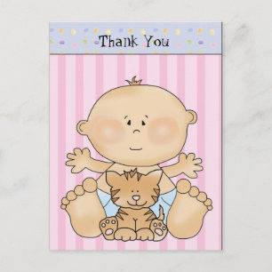Baby Thank You Cartoon Postcard