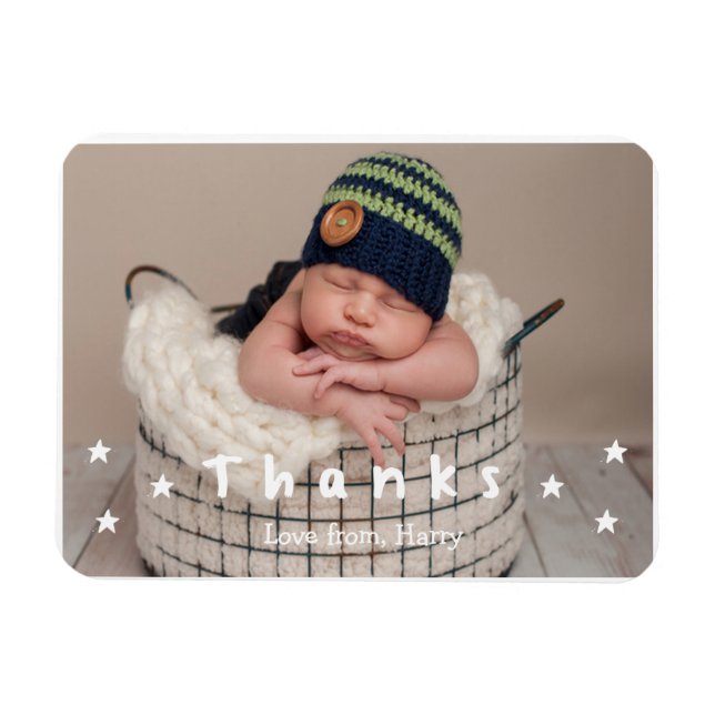 Baby Thank You Photo  Magnet (Horizontal)