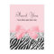 Baby Thank You Pink Ribbon and Lace Zebra Print