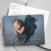 Baby Thank you Shower Modern Calligraphy Photo Ann
