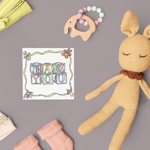 Baby Thank You Square Card