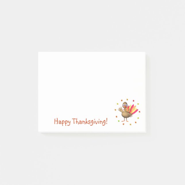 Baby Thanksgiving Turkey Post-it Notes (Front)