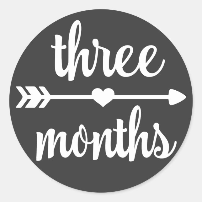 Baby Three Months Milestone Stickers (Front)