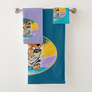 Baby Tiger "Art by Kids" Bath Towel Set