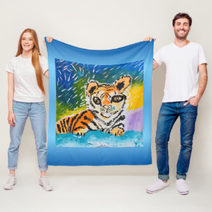 Baby Tiger "Art by Kids" Fleece Blanket