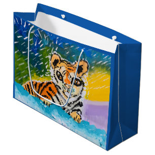 Baby Tiger "Art by Kids" Large Gift Bag