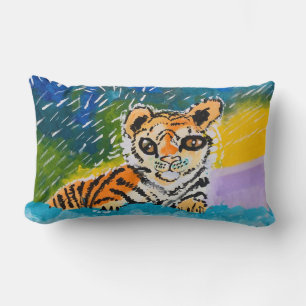 Baby Tiger "Art by Kids" Lumbar Cushion