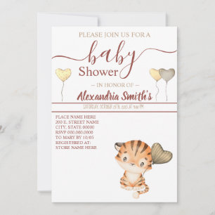 Baby Tiger   Baby Shower Invitation