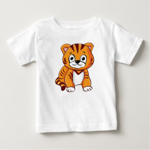 Baby Tiger Cartoon T-Shirt