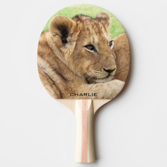Baby Tiger custom monogram ping pong paddle (Front)