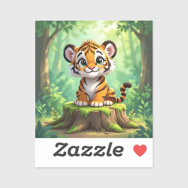 Baby Tiger | Cute Cartoon Kid's Nursery Art (Sheet)