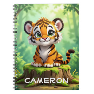 Baby Tiger Cute Cartoon Kid's Nursery Art Notebook