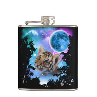 Baby Tiger MidNight Forest Hip Flask