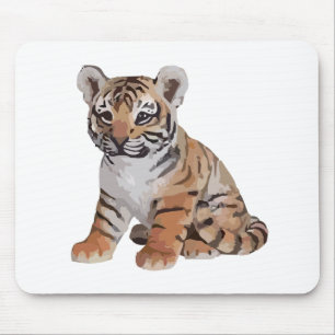 Baby tiger mouse pad
