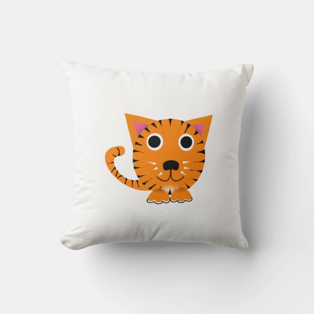 Baby Tiger Throw PIllow (Front)