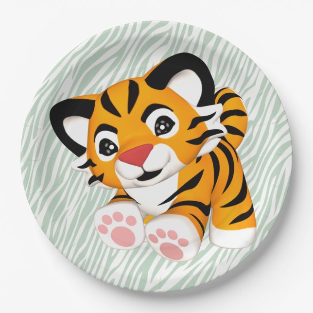 Baby Tiger Wild with Excitement Plates (Front)