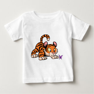 Baby Tiger with butterfly Baby T-Shirt