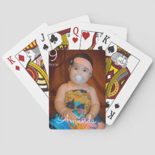 Baby Toddler Photography Announcement Playing Cards