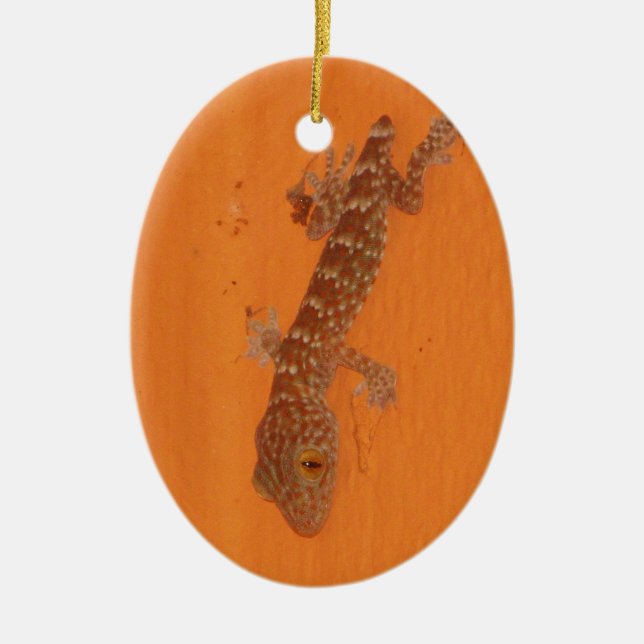 Baby Tokay Gecko Ceramic Tree Decoration (Front)