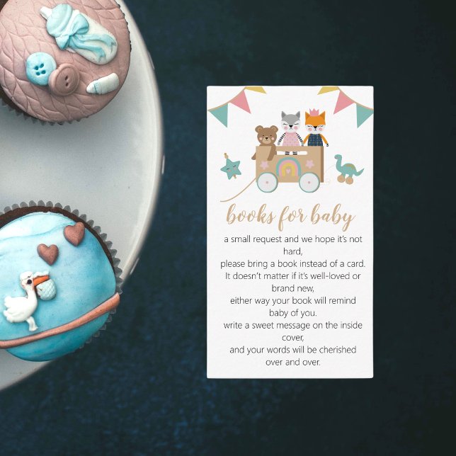 Baby Toys Gender Neutral Baby Shower Book Request Enclosure Card (Creator Uploaded)