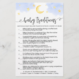 Baby Traditions Around The World Baby Shower Game